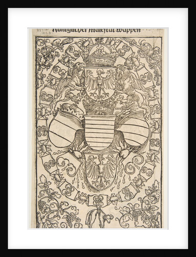 Recto: Coat of Arms of Maximilian I as King of the Romans; verso: Coat of Arms of Florian …, 1502 by Unknown