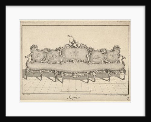 Design for a Sofa, from: Nouvelle Iconographie Historique III, series Q, 1771 or after by Duval