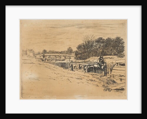 Whistler at Moulsey [Molesey Lock], [1861] by Edwin Edwards