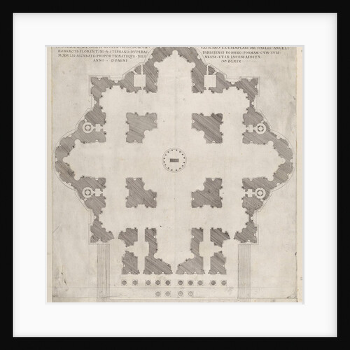 Speculum Romanae Magnificentiae: Plan of St. Peter's, 1569 by Etienne Duperac