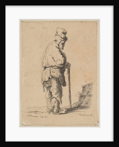Beggar Leaning on a Stick, 1851 by F Bradshaw