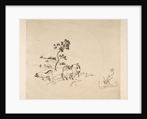 Decoration for a Plate: A Field, 1870 by Felix Bracquemond
