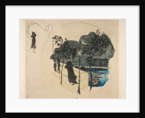 Decoration for a Plate: Notre Dame, 1870 by Felix Bracquemond