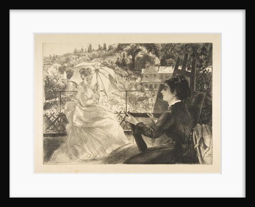 La Terrasse de la VIlla Brancas, 1876 by Felix Bracquemond