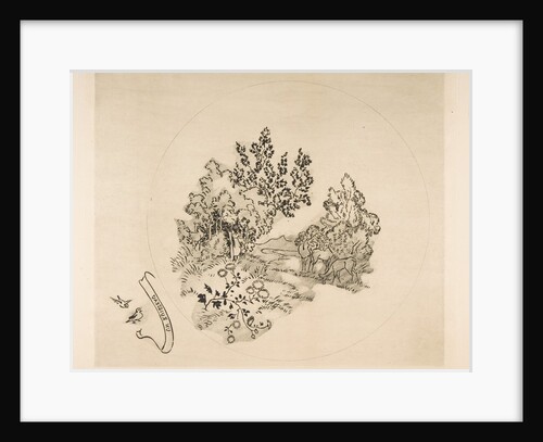 Decoration for a Plate: A Stream, 1870 by Felix Bracquemond