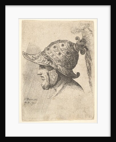 Helmeted head, 1662-78 by Francis Place
