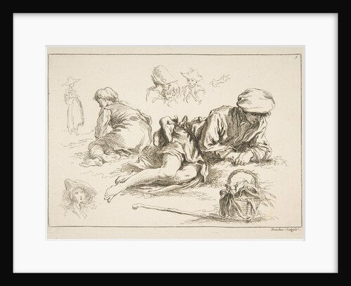 Sheet of Sketches, ca. 1735 by Francois Boucher