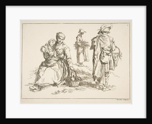 Sheet of Sketches, 1753 by Francois Boucher