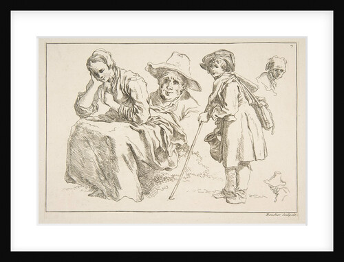 Sheet of Sketches, 1753 by Francois Boucher