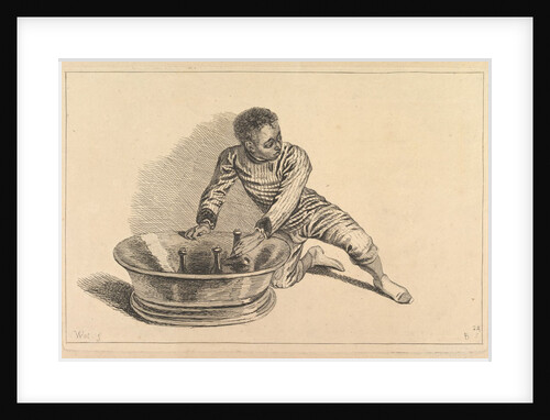 Black African Removing Bottles From a Cooler, 18th century by Francois Boucher