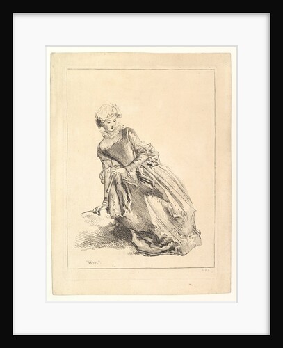 Woman leaning to left, 1722-28 by Francois Boucher