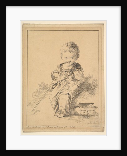 Child Holding Staff, 18th century by Francois Boucher