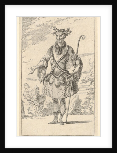 Habit de Faune: a faun, a cane in his right h…, ca. 1721 by Francois Joullain