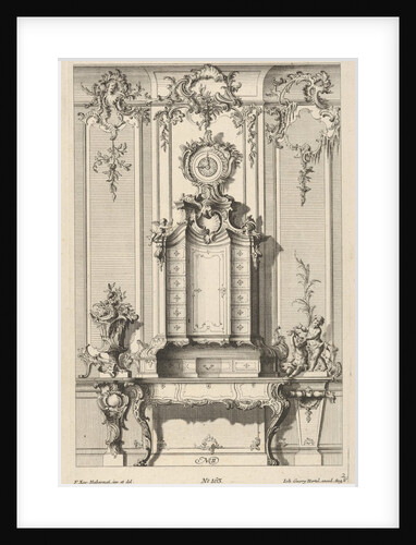 Wall Elevation with a Secretaire, from 'Schreibtische', ca. 1748-70 by Franz Xavier Habermann