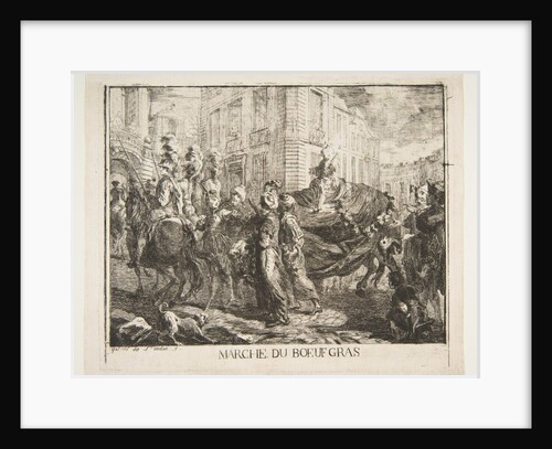 Marché du boeuf gras, 1750 by Gabriel de Saint-Aubin