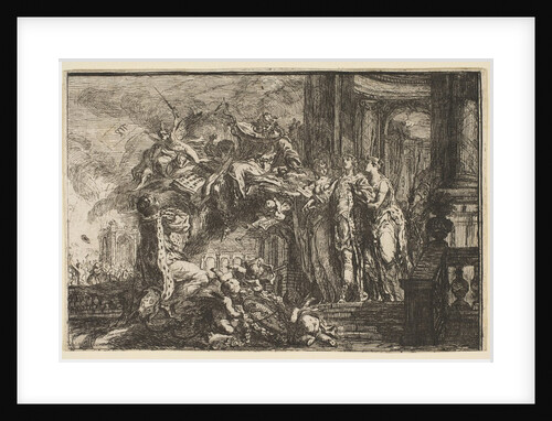 Allegorie sur la Convalescence du Dauphin, 1752 by Gabriel de Saint-Aubin