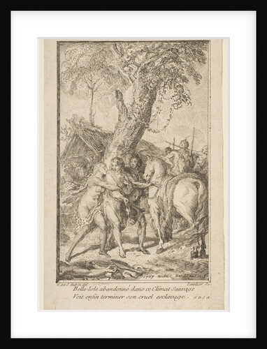 Fuite de M. de Belle-Isle, prisonnier chez les Attakapas, 1767 by Charles-Francois Letellier