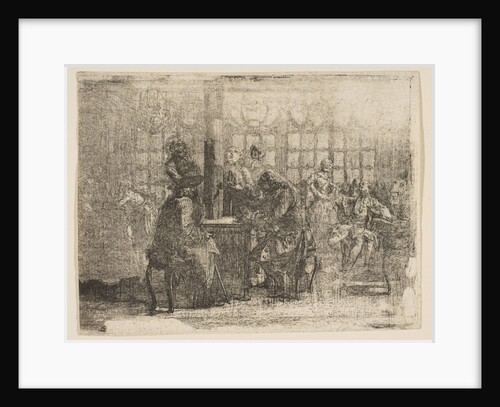 Les Nouvellistes, 1752 by Gabriel de Saint-Aubin