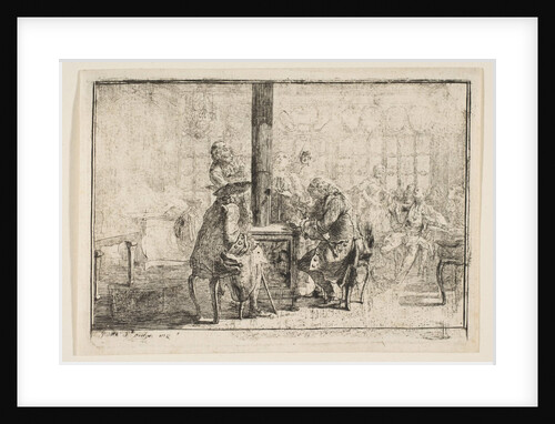 Les Nouvellistes, 1752 by Gabriel de Saint-Aubin
