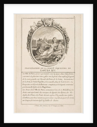 Inauguration de la statue equestre de Louis XV, 1766 by Pierre Chenu