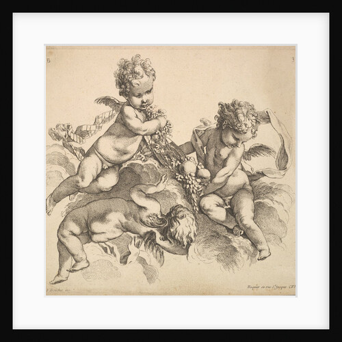 Three Children with a Fruit Plate, 1738-45 by Gabriel Huquier