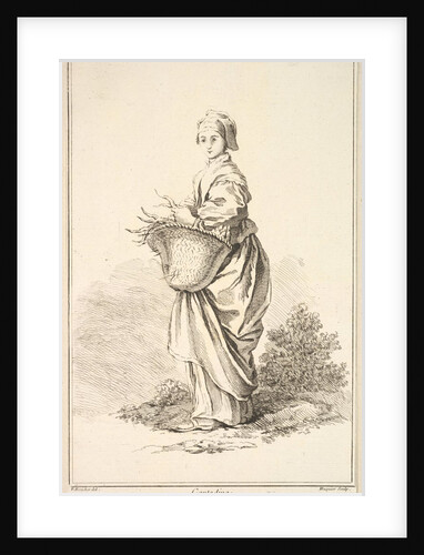 Contadina, from Recueil de diverses fig.res étrangeres Inventées par F. Boucher P…., 18th century by Gabriel Huquier