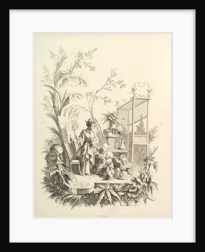 Chinoiserie with Figures in a Landscape, 18th century by Gabriel Huquier