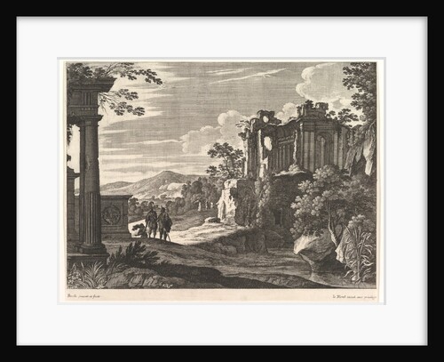 Travelers Visiting Ruins, mid-17th century by Gabriel Perrelle