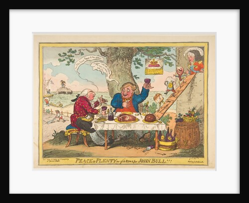 Peace and Plenty or Good News for John Bull!!!, May 25, 1814 by George Cruikshank