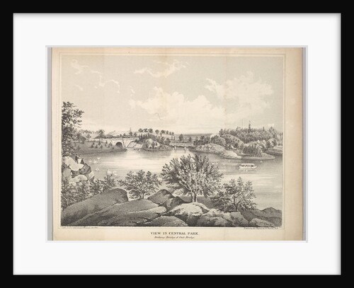 View in Central Park with Balcony Bridge and Oak Bridge, 1861 by George Hayward