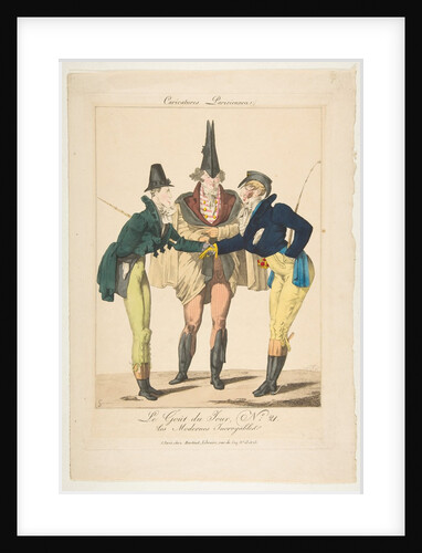 Le Goût du Jour, No. 21: Les Modernes Incroyables, from Caricatures Parisiennes, ca. 1815 by Georges Jacques Gatine