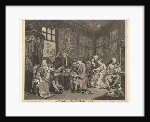 Marriage A-la-Mode, Plate I, April 1, 1745 by Gérard Jean-Baptiste Scotin