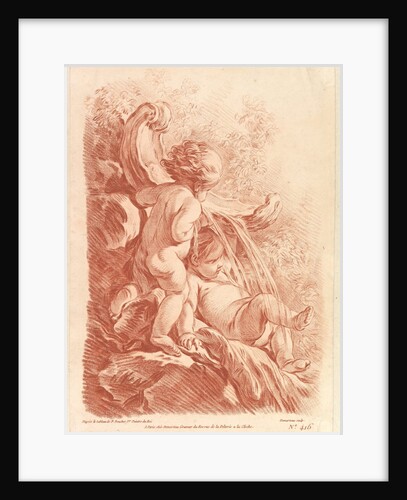 Fountain with Two Cupids, ca. 1773 by Gilles Demarteau