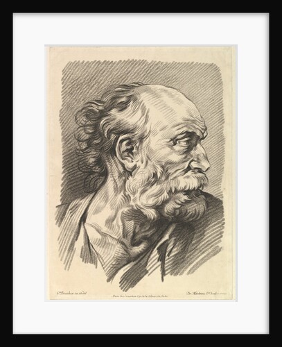 Head of a Man, mid-18th century by Gilles Demarteau