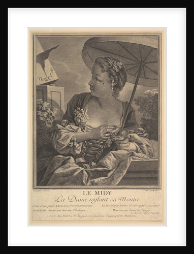 Midday. A Lady Setting Her Watch by G E Petit