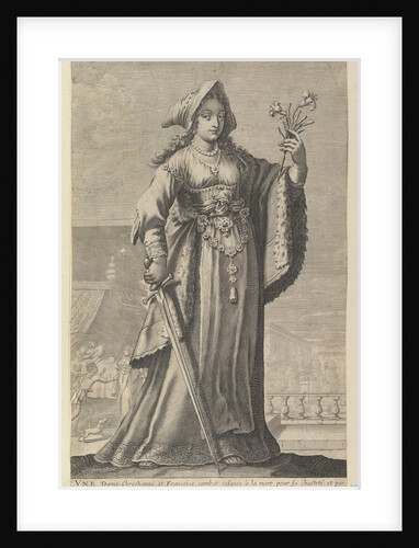 A French Christian Woman, 1647 by Gilles Rousselet/Abraham Bosse