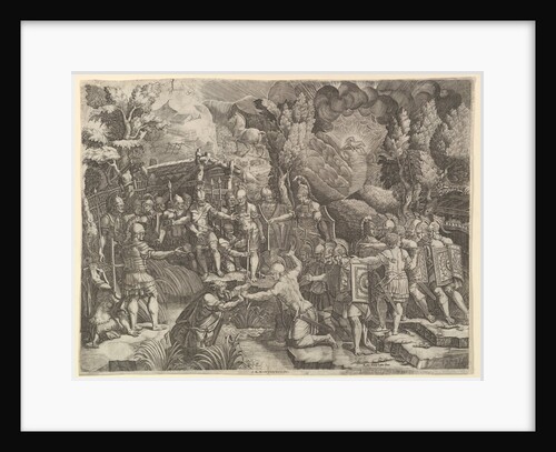 Sinon Deceiving the Trojans, mid-1540's by Giorgio Ghisi