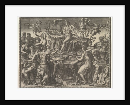 Apollo and the Muses, ca. 1557 by Giorgio Ghisi