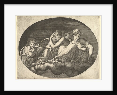 Venus and Cupid, Two Other Goddesses, and a Putto, from a series of eight compositions af…, 1560s by Giorgio Ghisi