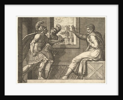 Caius Marius in Prison, two Cimbrian soldiers entering his cell, 1560-69 by Giorgio Ghisi