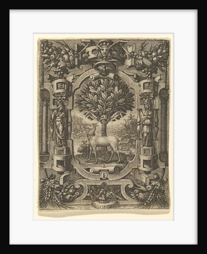 Emblem of Lucrezia Gonzaga, before 1566 by Giorgio Ghisi