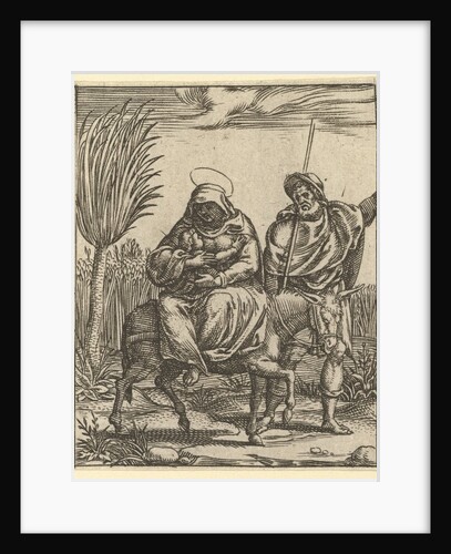 The Virgin of Sorrows: The Flight into Egypt; one of nine surrounding compartments from…, by 1575 by Giorgio Ghisi