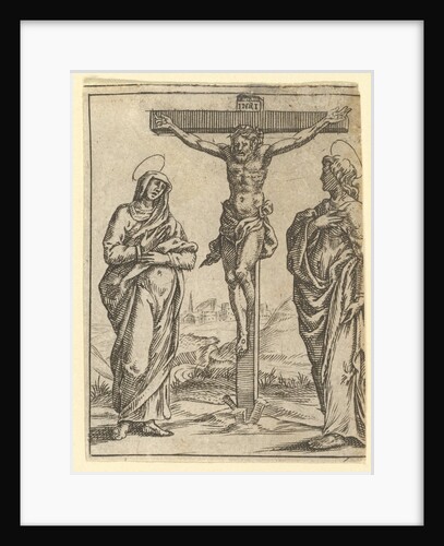 The Virgin of Sorrows: The Crucifixion; one of nine surrounding compartments from the V…, by 1575 by Giorgio Ghisi