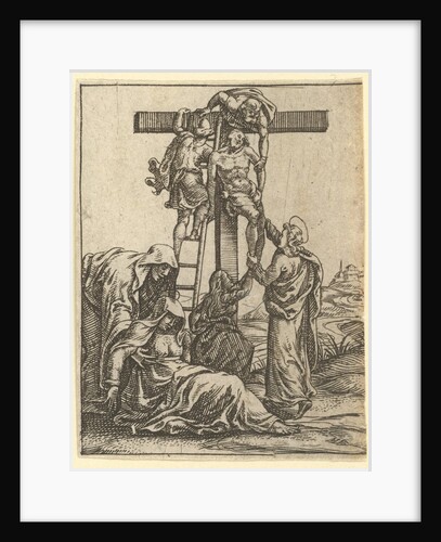 The Virgin of Sorrows: The Descent from the Cross; one of nine surrounding compartments…, by 1575 by Giorgio Ghisi