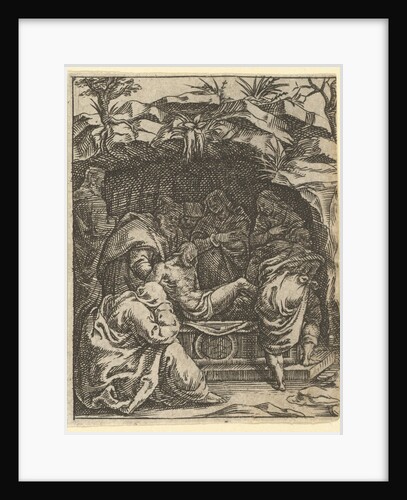 The Virgin of Sorrows: The Entombment; one of nine surrounding compartments from the Vi…, by 1575 by Giorgio Ghisi