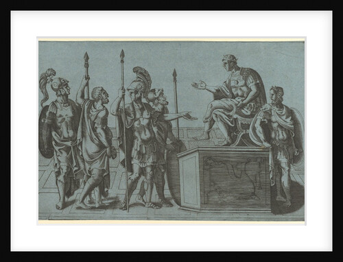 Roman Soldiers Before an Emperor, before 1540 by Giorgio Ghisi
