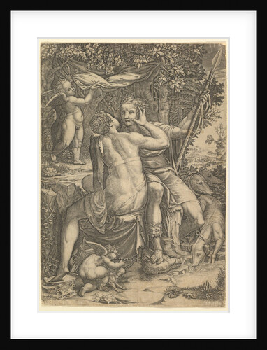 Venus and Adonis, ca. 1570 by Giorgio Ghisi