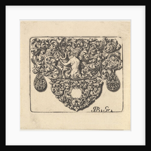 Goldsmiths Ornament with a Young Man Holding a Cornucopia, 1709 by Giovani Battista Grondoni