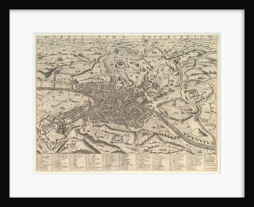 Speculum Romanae Magnificentiae: View of Modern Rome from the West, 1590 by Giovanni Ambrogio Brambilla