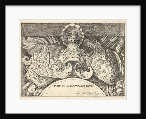 Plate 2: trophies of Roman arms from decorations above the windows on the second floor …, 1656-58 by Giovanni Battista Galestruzzi
